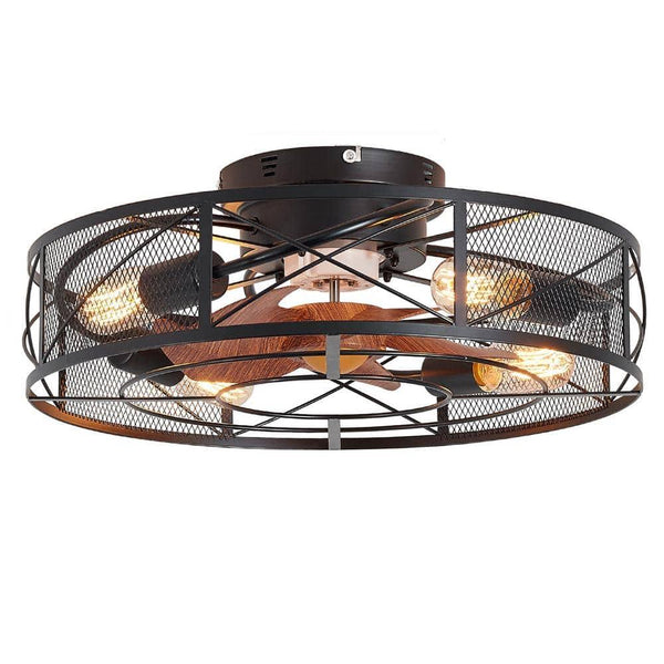 18.9 in. Indoor Black Smart Ceiling Fan with Timer, 6 - Speed Adjustable and Remote