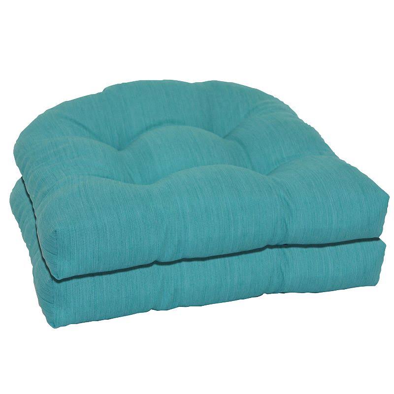 Sonoma Goods for Life Indoor Outdoor 2 - Piece Single Wicker Chair Cushion Set, Green, WICKSTCUSH