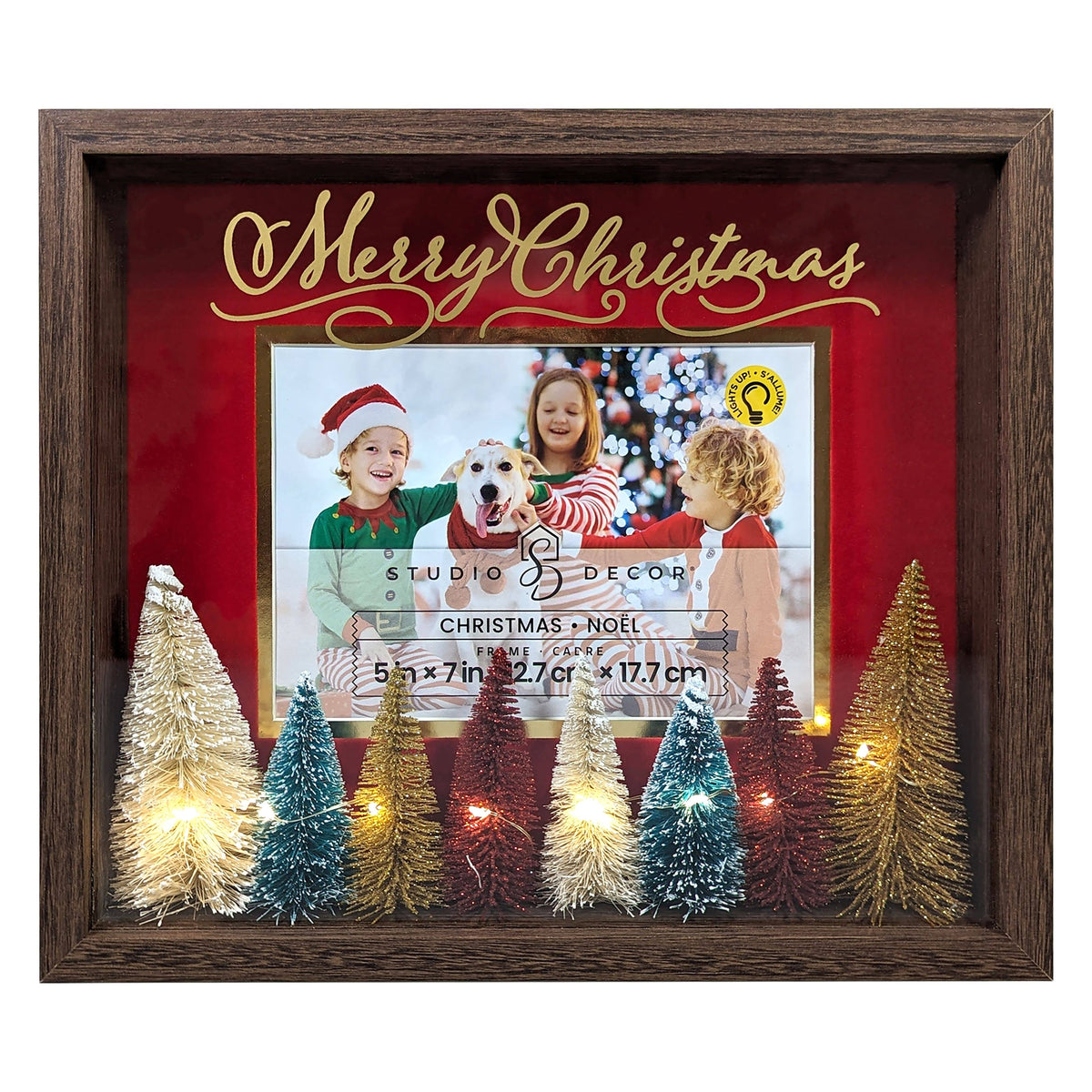 Merry Christmas 5" x 7" LED Tabletop Shadow Box Frame by Studio Decor - Michaels