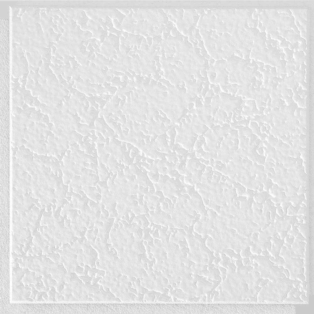 Armstrong 12 x 12 - Inch White Textured Grenoble Ceiling Tile 40 - Pieces