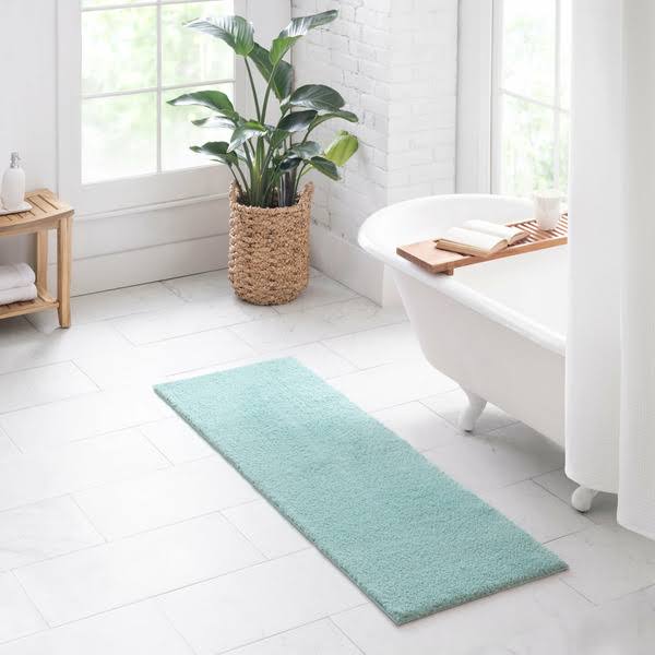 Better Homes & Gardens Ultra Soft Polyester Bath Runner Rug - Aquifer - 20 x 60 in