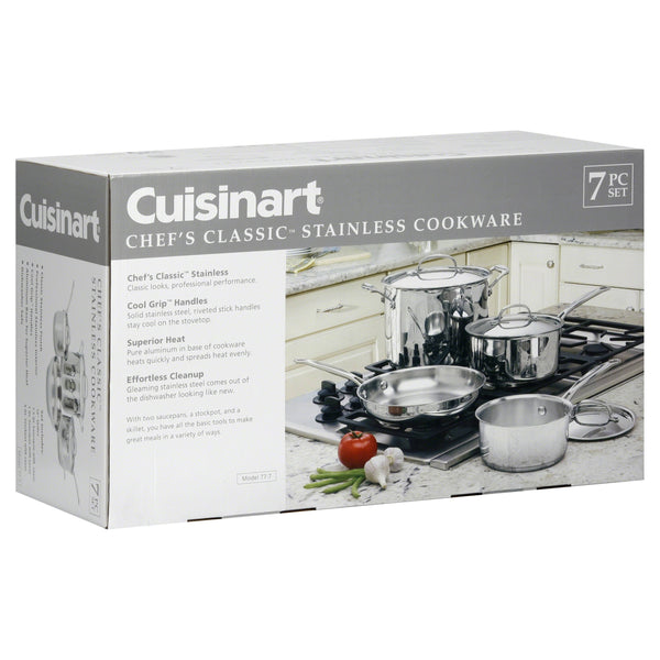 Cuisinart Chef's Classic 7 - Piece Cookware Set, Silver