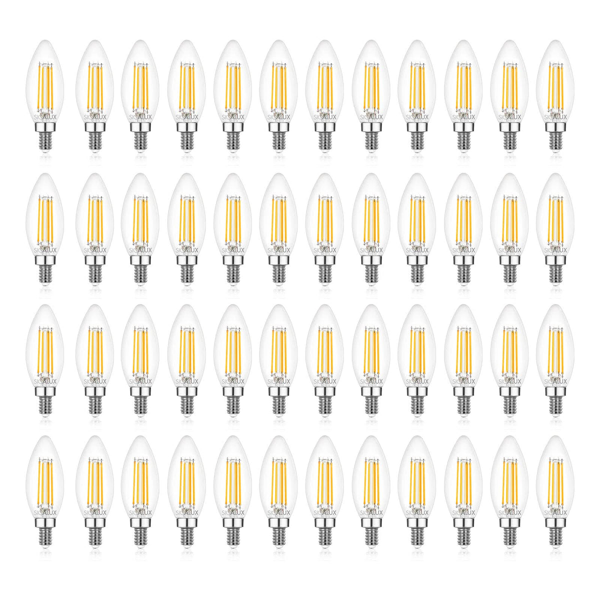 Sigalux E12 LED Bulb Dimmable, Candelabra LED Light Bulbs, Chandelier Light Bulbs, Type B Candle Light Bulbs UL Listed