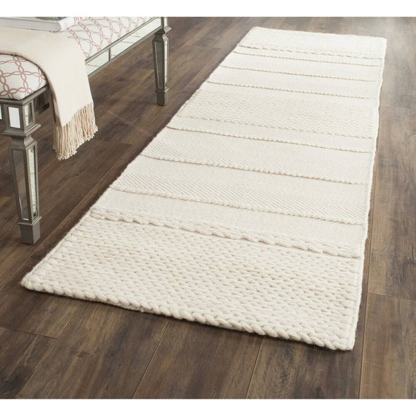 Brookneal Striped Hand - Woven Flatweave Wool/Cotton Natural Area Rug Beachcrest Home Rug Size: Runner 2'3" x 6'
