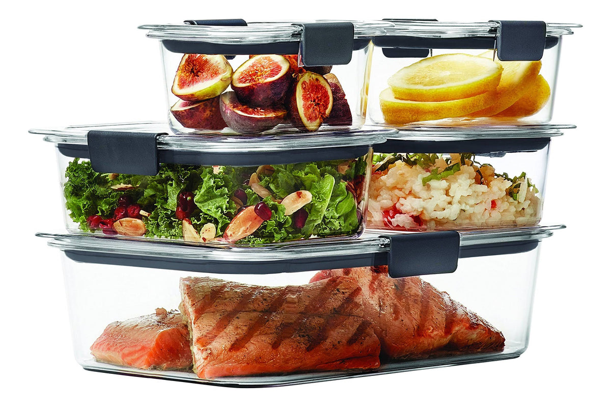 Rubbermaid Brilliance 10 - Piece Food Storage Container Set, Clear