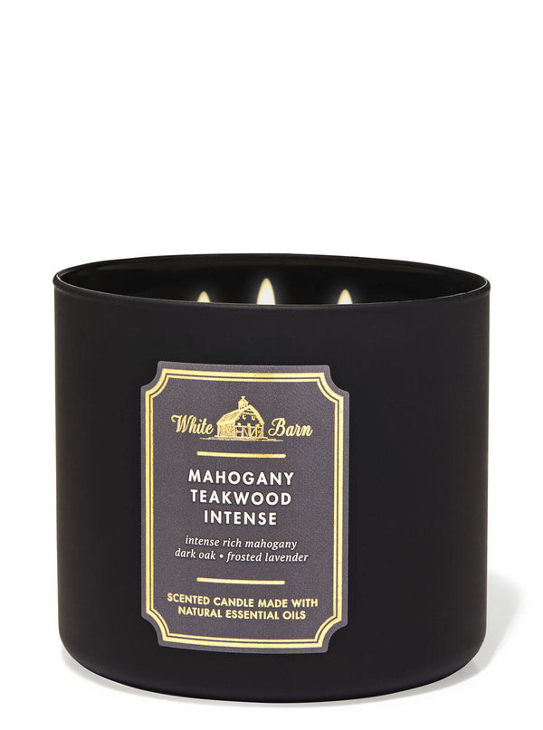 Bath & Body Works Accents - Bath & Body Works Mahogany Teakwood Intense 3 Wick Candle - Color: Black/Silver - Size: Os - Shop4u's Closet