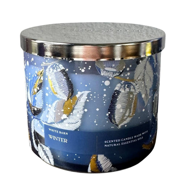 Bath & Body Works Accents - Winter 3 Wick Candle - Color: Blue/White - Size: Os - Happy_Traveler's Closet