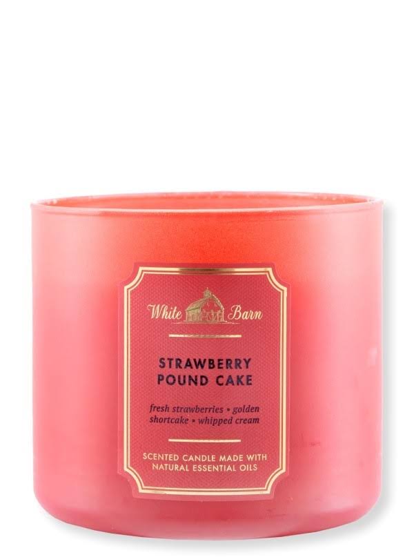 Bath & Body Works Accents - Bath & Body Works Strawberry Pound Cake 3 - Wick Candle - Color: Pink/Red - Size: Os - Amara123115's Closet