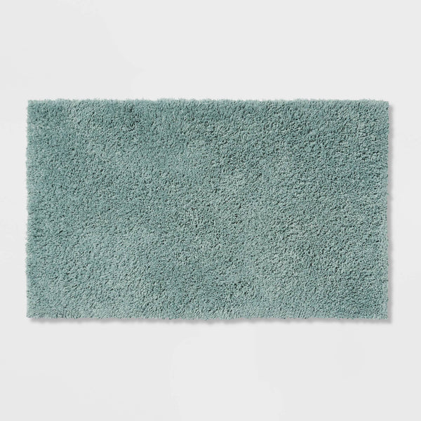 20"x34" Antimicrobial Bath Rug Aqua - Threshold