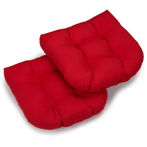 Blazing Needles 19 - inch U - Shaped Twill Tufted Dining Chair Cushion (Set of 2)