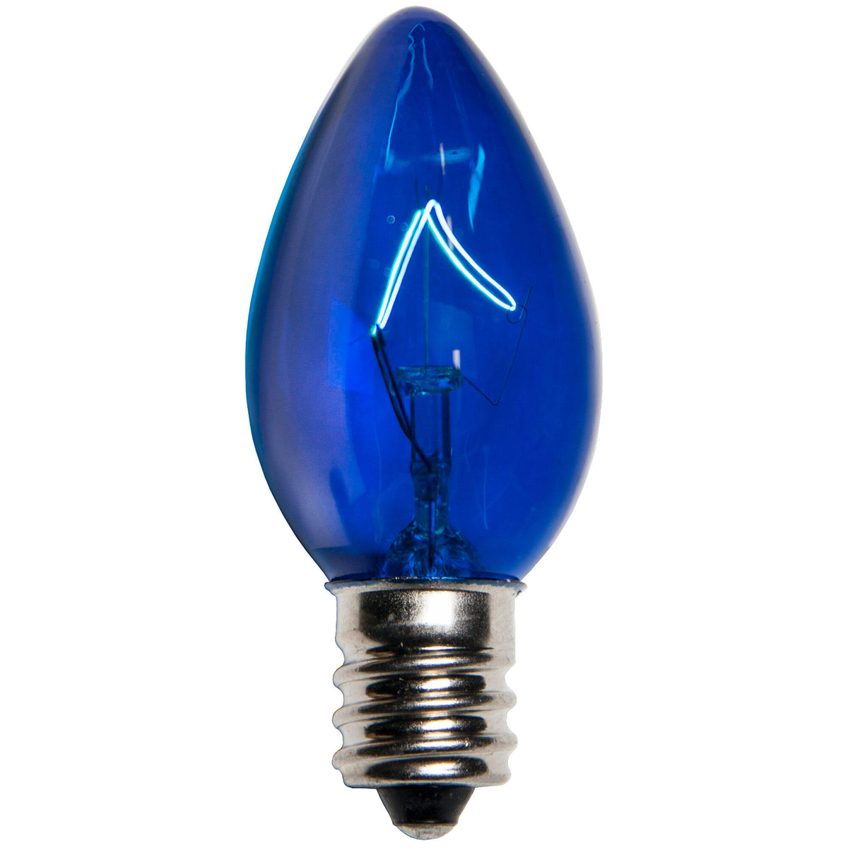 Kringle Traditions C7 Triple Dipped Transparent Bulb Color: Blue