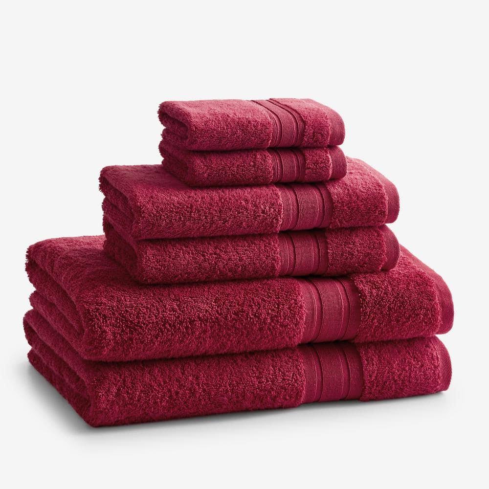 Turkish Cotton Bath Towel Set - Red - The Company Store