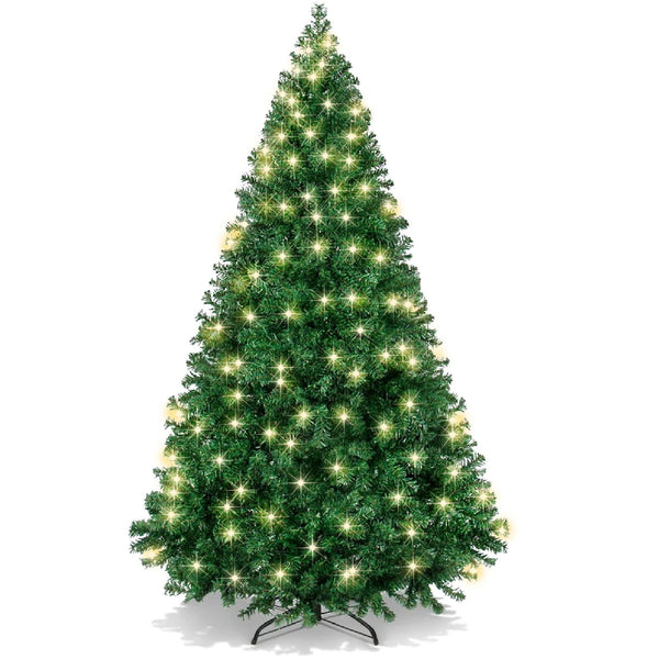 Best Choice Products 6ft Pre - Lit Premium Hinged Artificial Christmas Pine Tree w/ 1, 000 Tips, 250 Lights, Metal Base