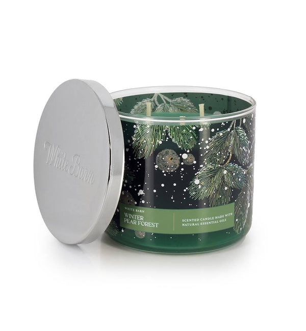 Bath & Body Works Accents - Winter Pear Forest Candle Bath and Body Works - Color: Green/Silver - Size: Os - Pinkskier940's Closet