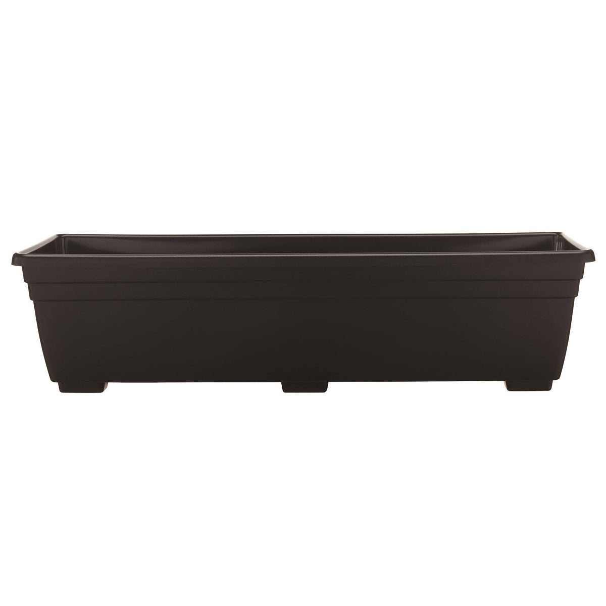 Style Selections 36 - in W x 6.6 - in H Black Plastic Traditional Indoor/Outdoor Window Box - SW3612BK