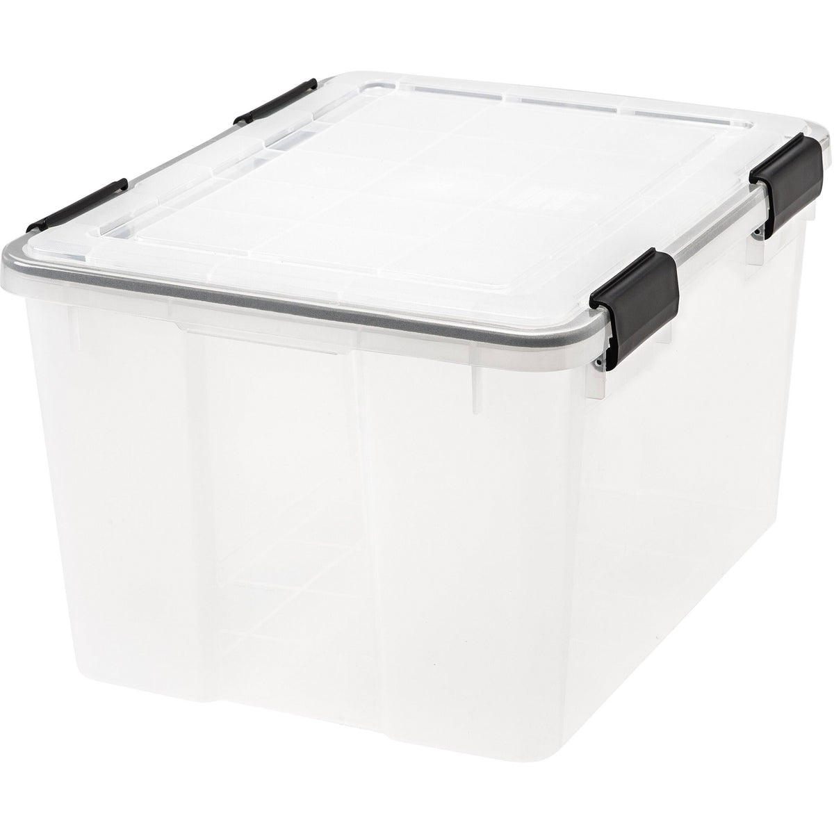Iris USA Weathertight Storage Box, Clear, 46.6 quart