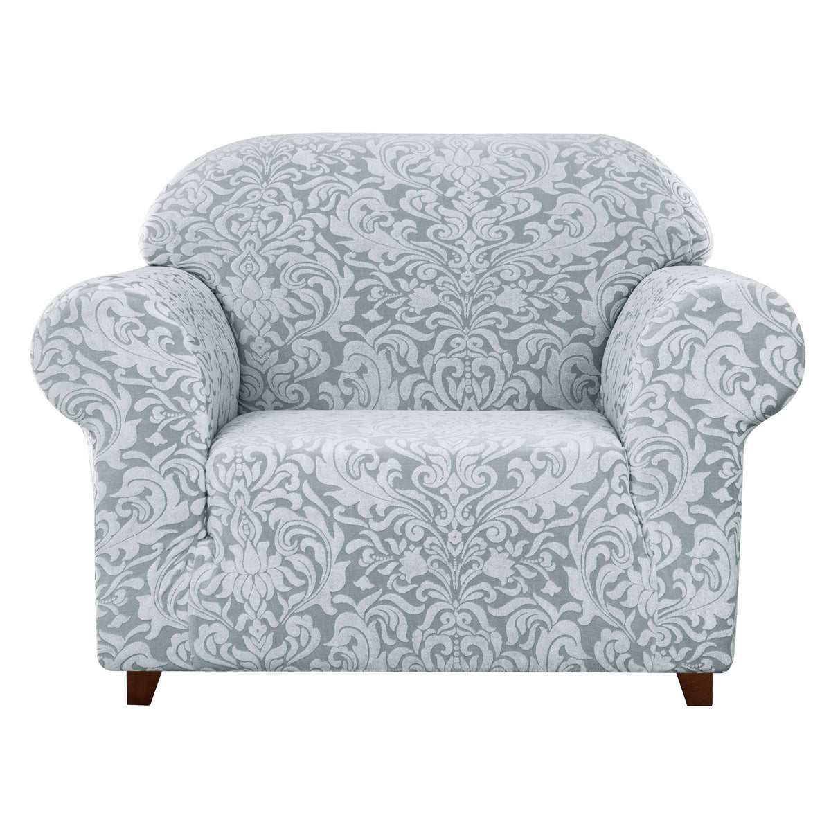 Subrtex Sofa Slipcover 1 - Piece Jacquard Damask Couch Cover High Stretch Furniture Protector for Armchair in Living Room for Kids, Pets(Small, Light