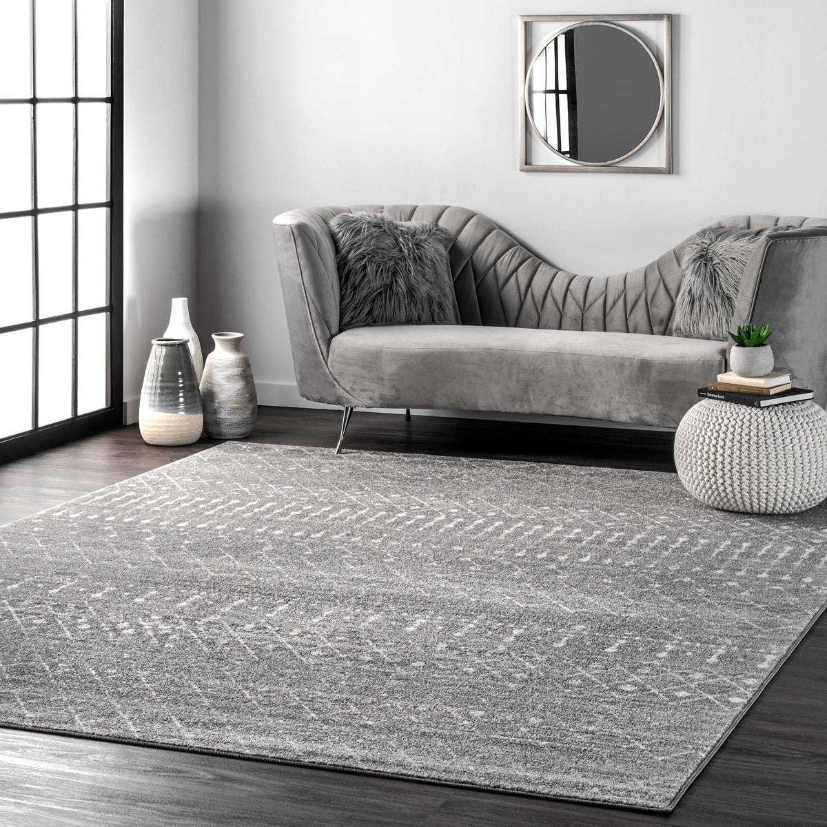 NuLOOM Moroccan Blythe Area Rug 8' x 10' Dark Grey