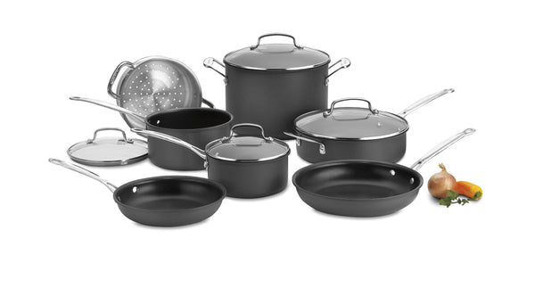 Cuisinart Chef's Classic Non - Stick Hard Anodized 11 - Piece Cookware Set, Black