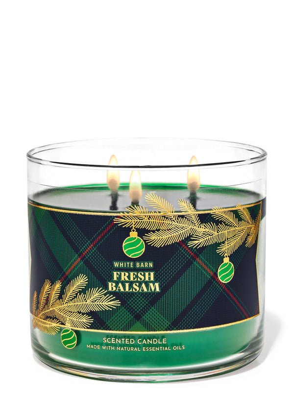 Bath & Body Works Accents - Fresh Balsam 3 - Wick Candle Nwt - Color: Gold/Green - Size: Os - Jayplusgoods's Closet
