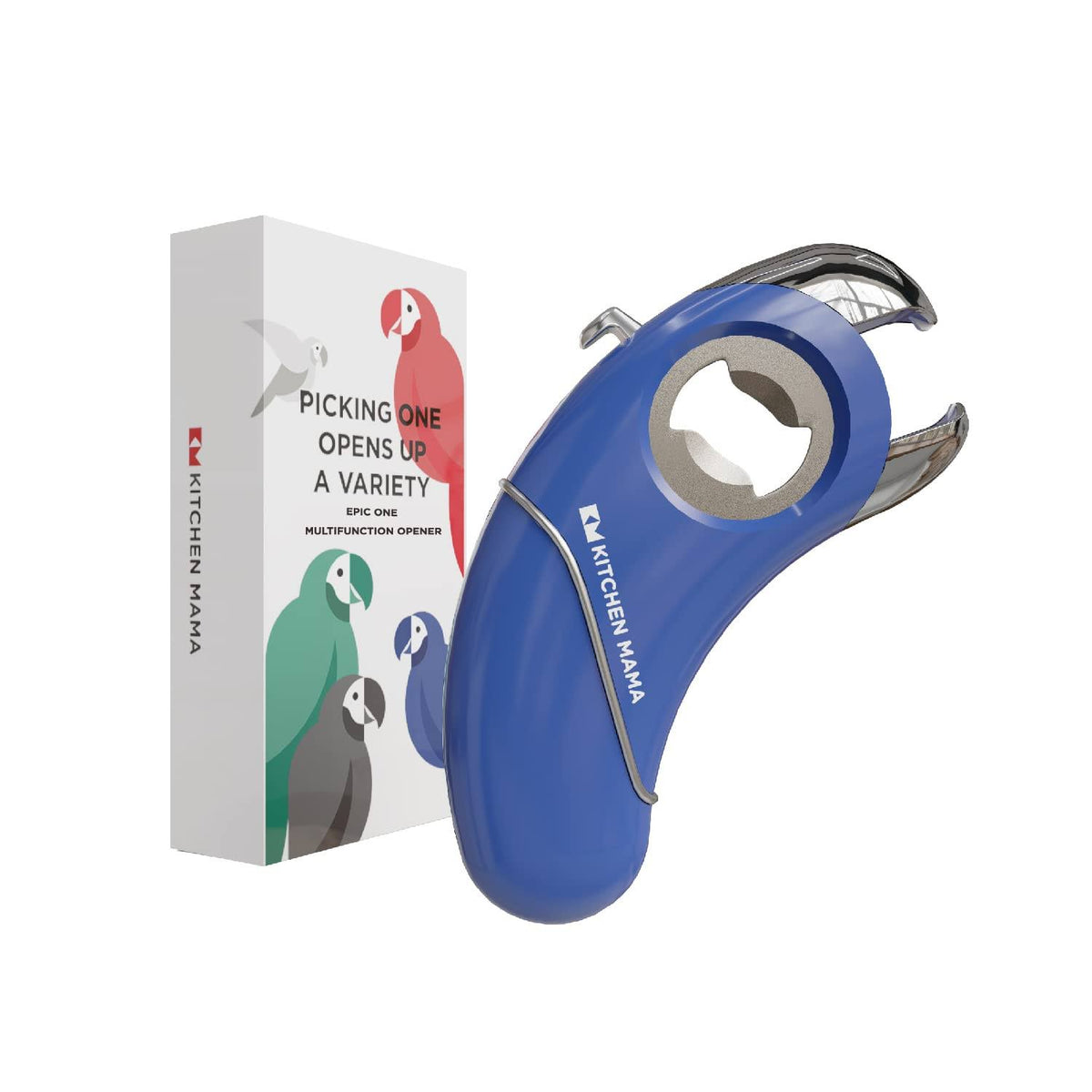 Kitchen Mama Epic One Multifunction Opener - Picking One Opens Up A Variety, Blue