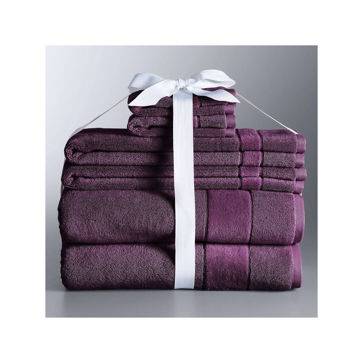 Simply Vera Vera Wang 6 - Piece Turkish Cotton Bath Towel Set Brt Purple 6 PC Set