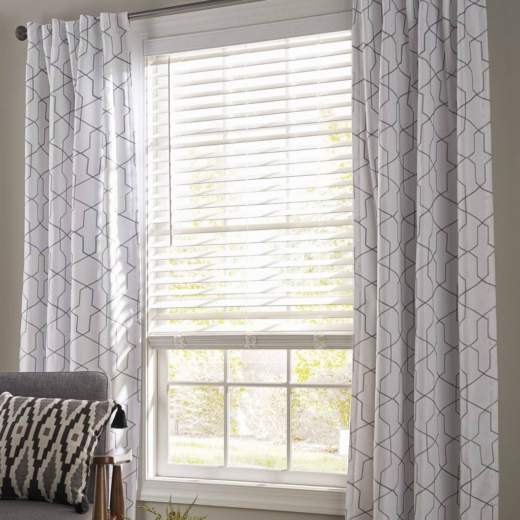 Better Homes & Gardens 2 - Inch Cordless Faux Wood Horizontal Window Blinds, White, 23x64, Size: 23 inchw x 64 inchLarge