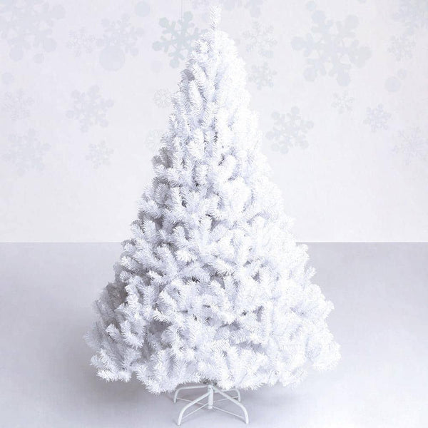 Costway Artificial PVC Christmas Tree w/Stand Holiday Season Indoor Outdoor Green - White, 6ft