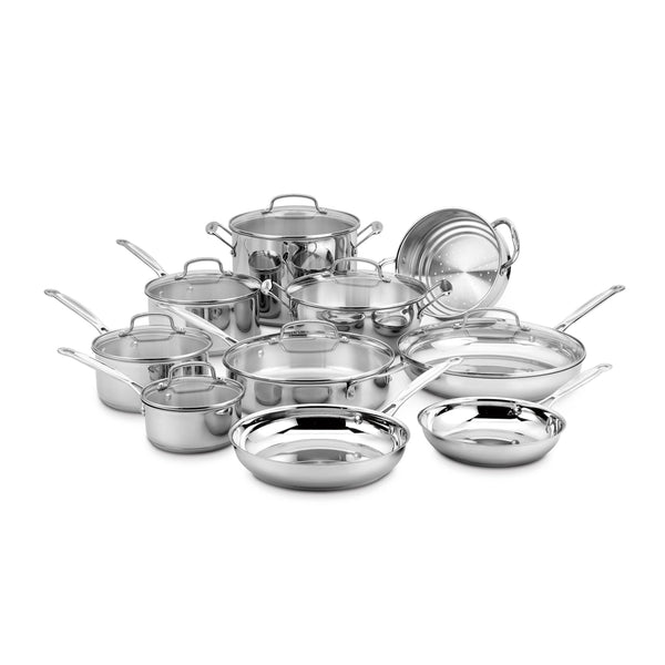 Cuisinart 17 - Piece Chefs Classic Stainless Steel Cookware Set