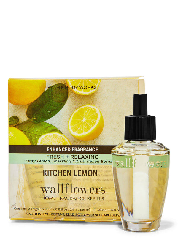 Bath & Body Works Kitchen Lemon Wallflowers Fragrance Refills, 2 - Pack