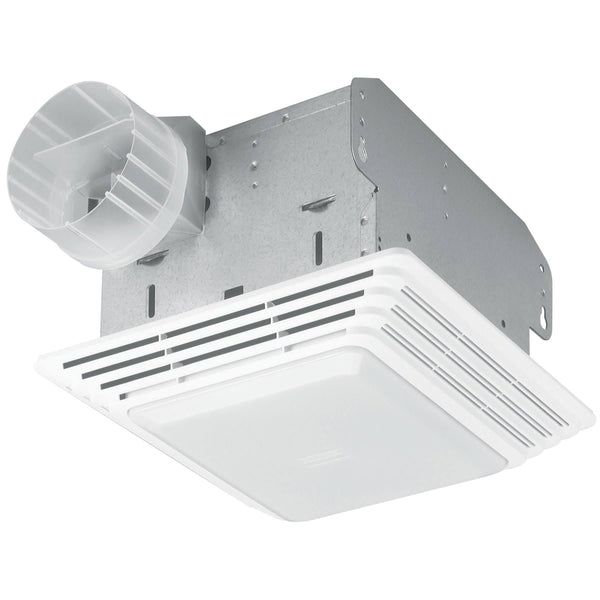 Broan - NuTone 50 CFM Bathroom Exhaust Fan with Light, White