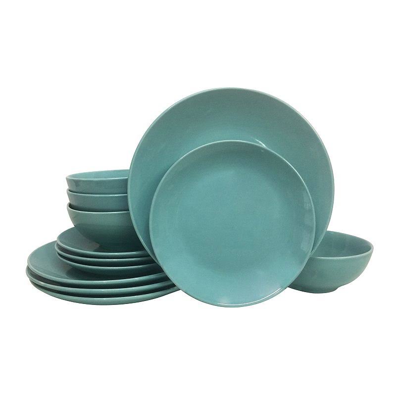 The Big One Solid Coupe 12 - Piece Dinnerware Set, Blue