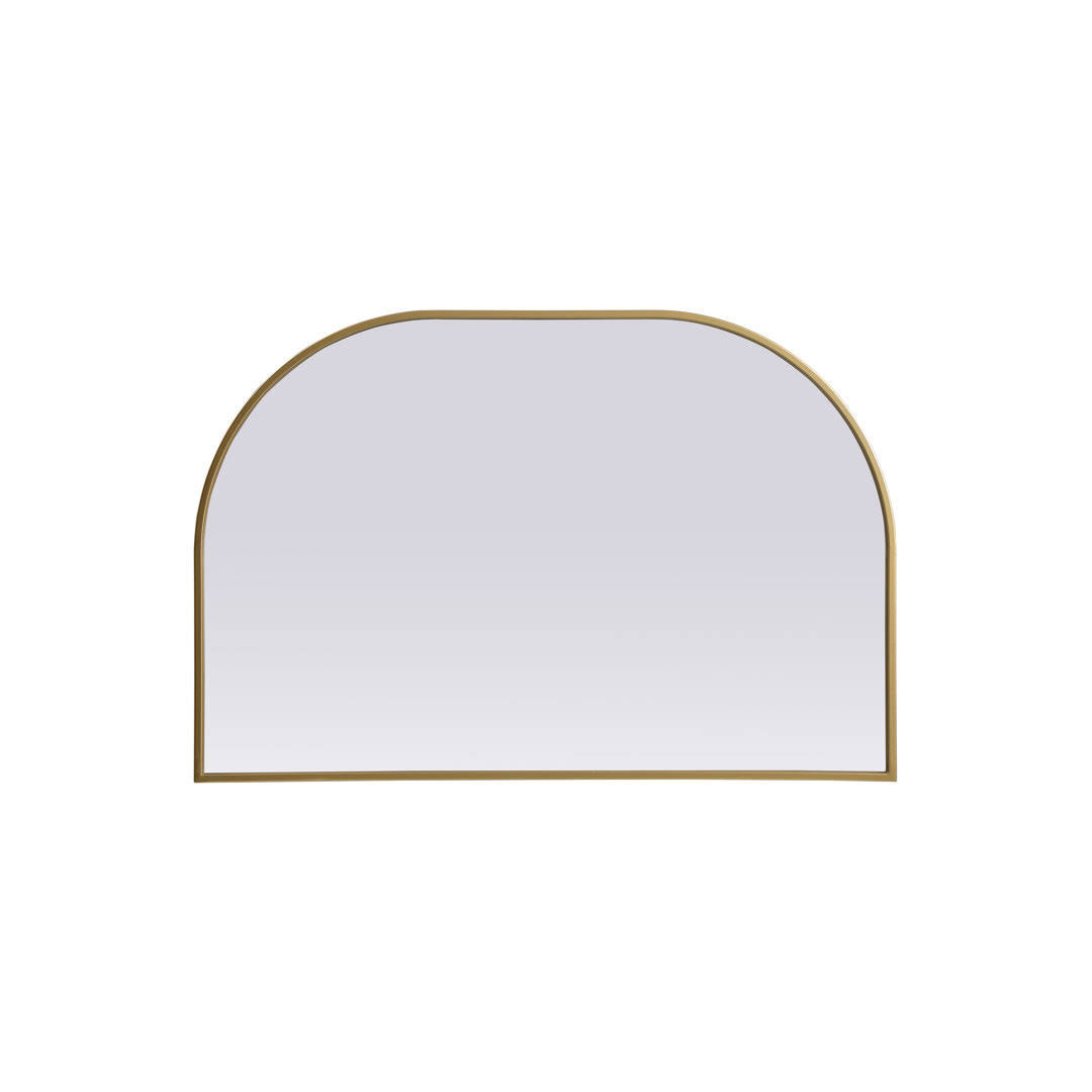 Sabine Metal Wide Arch Wall Mirror Finish: Brass, Size: 30" x 40"