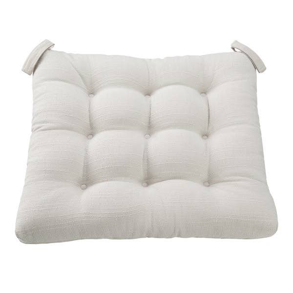 Mainstays Textured Chair Cushion, Silver, 1 - Piece, 15.5 inch L x 16 inch W, Size: 15.5 inch x 16 inch x 2.95 inch