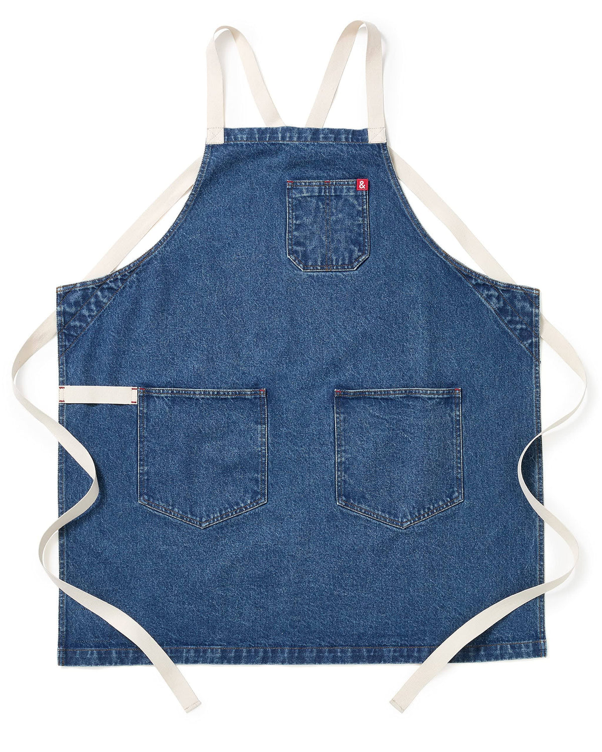 Hedley & Bennett Georgia Blue Crossback Apron - Professional Chef Apron with Pockets and Cross - Back Straps for Cooking & Grilling - Kitchen Aprons