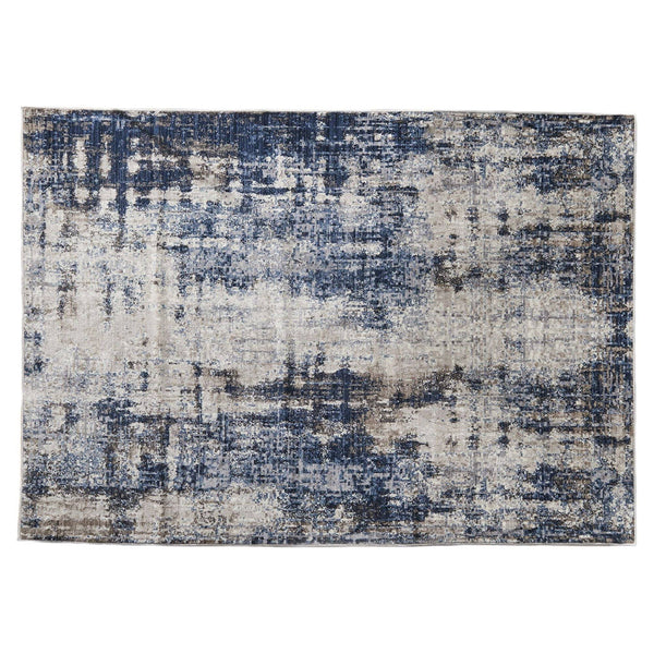 Better Homes & Gardens High Low Abstract Area Rug, Navy, 5' x 7'