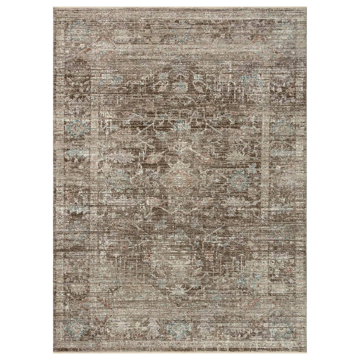 Magnolia Home by Joanna Gaines x Loloi 5'3" 7'6" Charcoal/Dove Millie MIE - 03 Area Rug