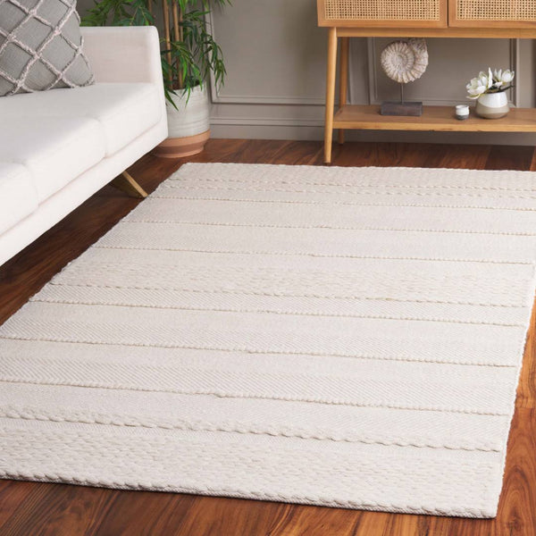 Brookneal Striped Hand - Woven Flatweave Wool/Cotton Natural Area Rug Beachcrest Home Rug Size: Rectangle 5' x 8'