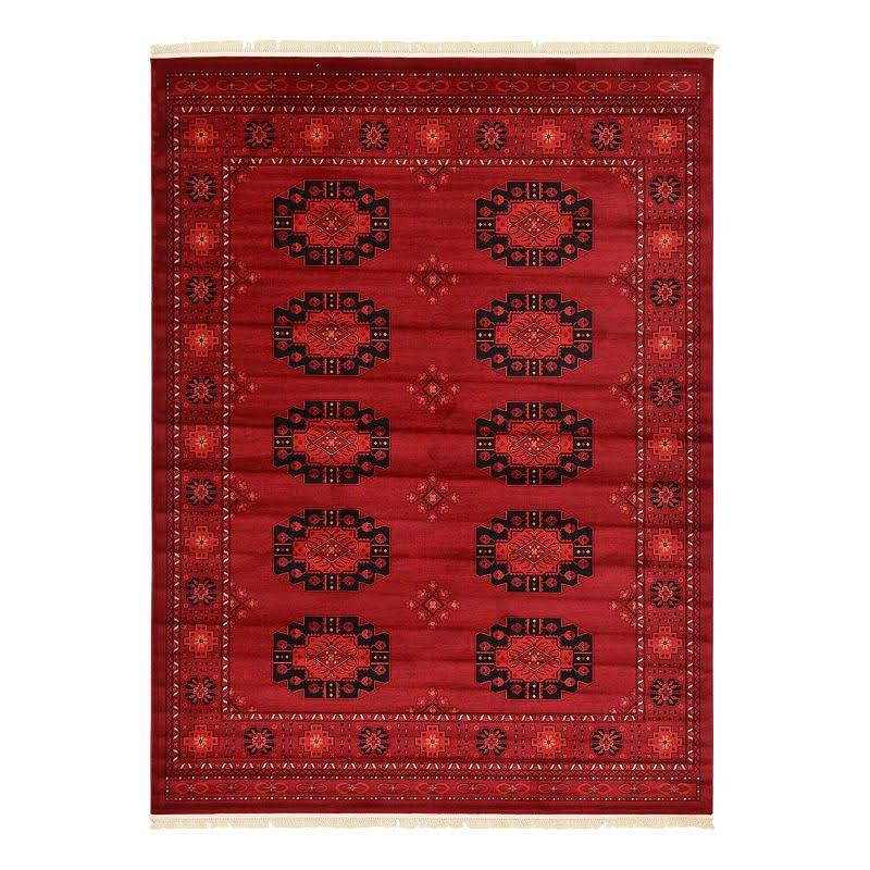 Unique Loom Tekke Red 10 ft Runner Area Rug