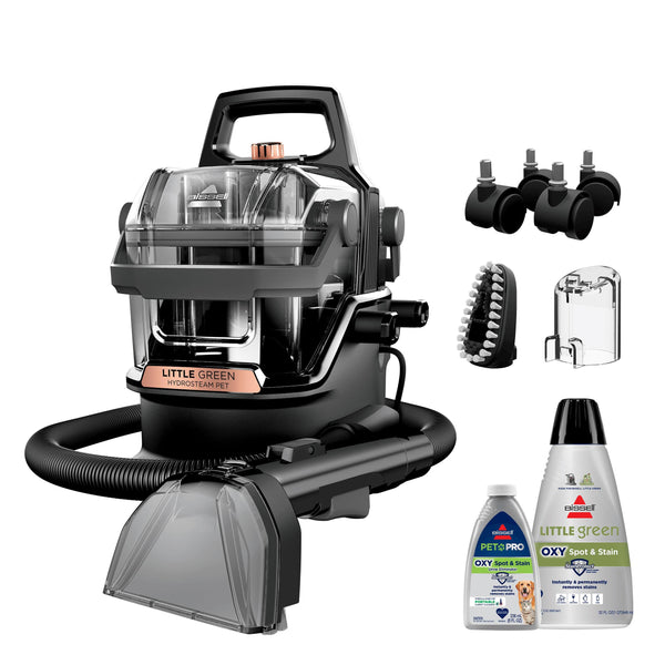 Bissell Little Green HydroSteam Pet Portable Carpet Cleaner - Titanium/Copper Harbor Accents - 3605F