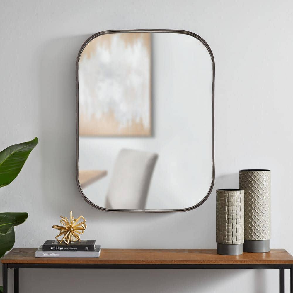 Home Decorators Collection Medium Rectangle Dark Bronze Modern Mirror with Deep