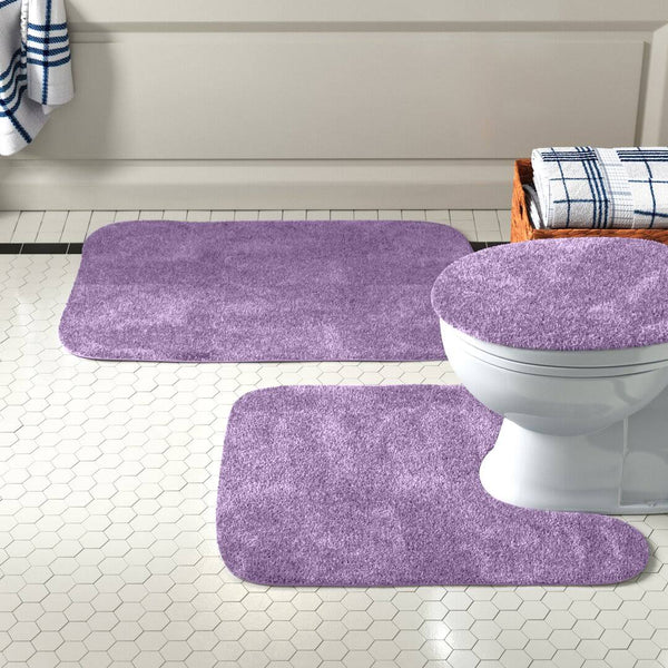 Charlton Home Stanley 3 Piece Rufford Bath Rug Set - Color Purple