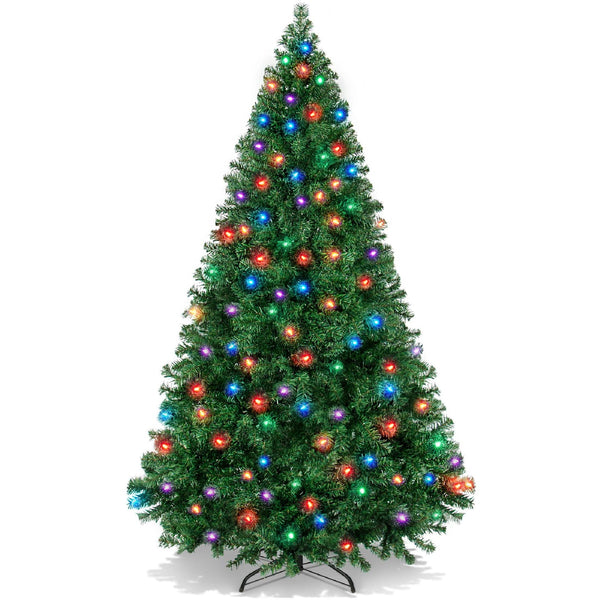 Best Choice Products 6ft Pre - Lit Premium Hinged Artificial Christmas Pine Tree w/ 1, 000 Tips, 250 LED Lights, Metal Base