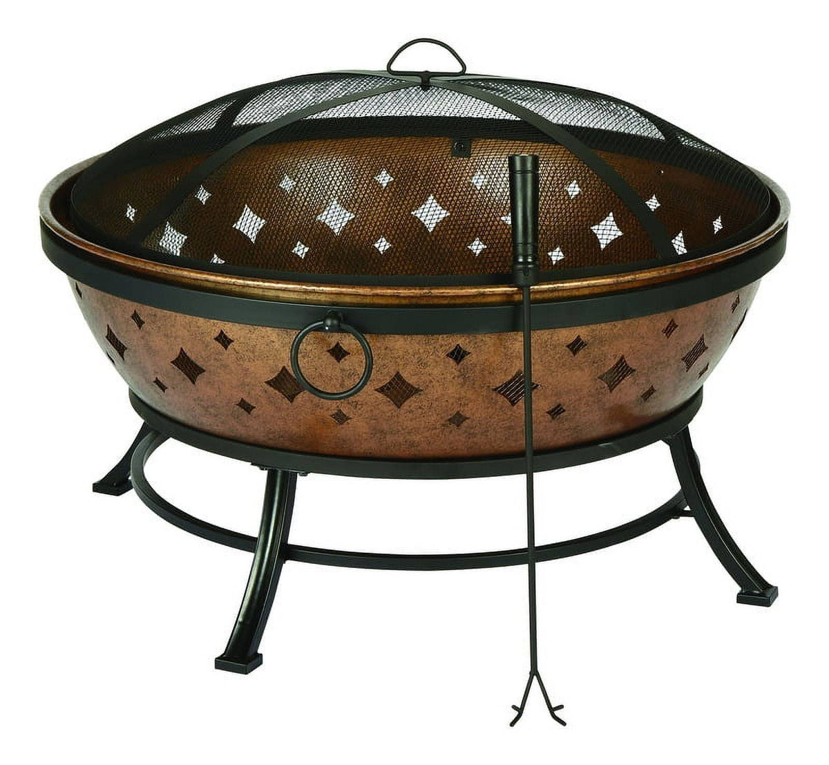 Living Accents Noma Wood Fire Pit Steel - Black