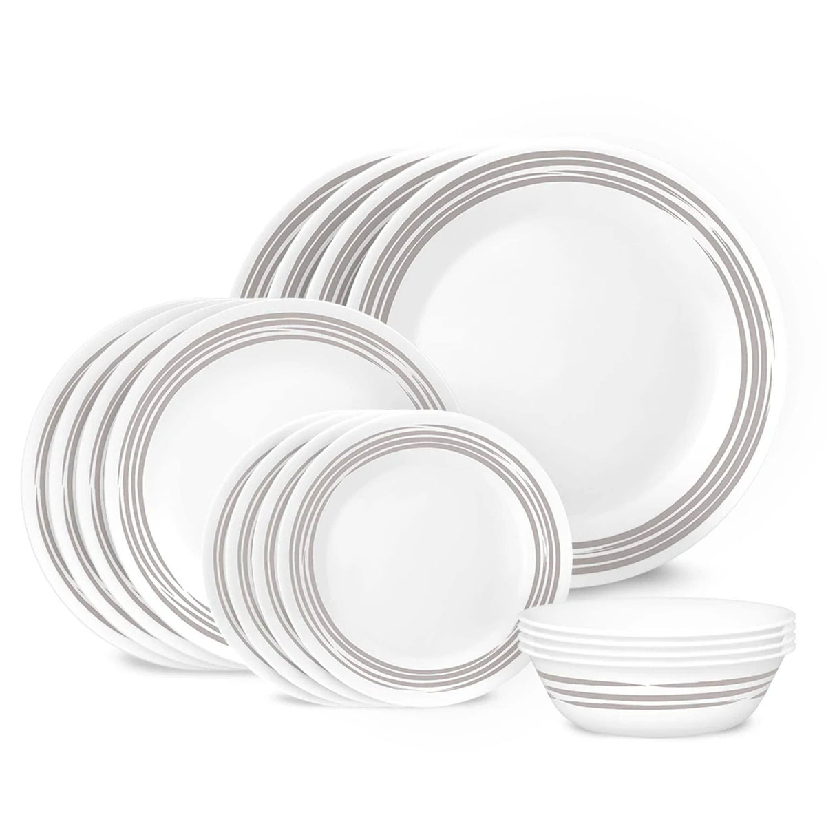 Corelle 16 Piece Dinnerware Set - Brushed Silver