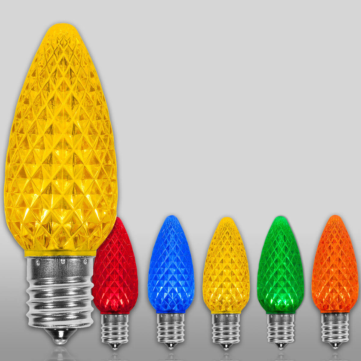 Wintergreen Lighting OptiCore C9 LED Multi - Color Faceted Christmas Light Bulbs (25 - Pack)