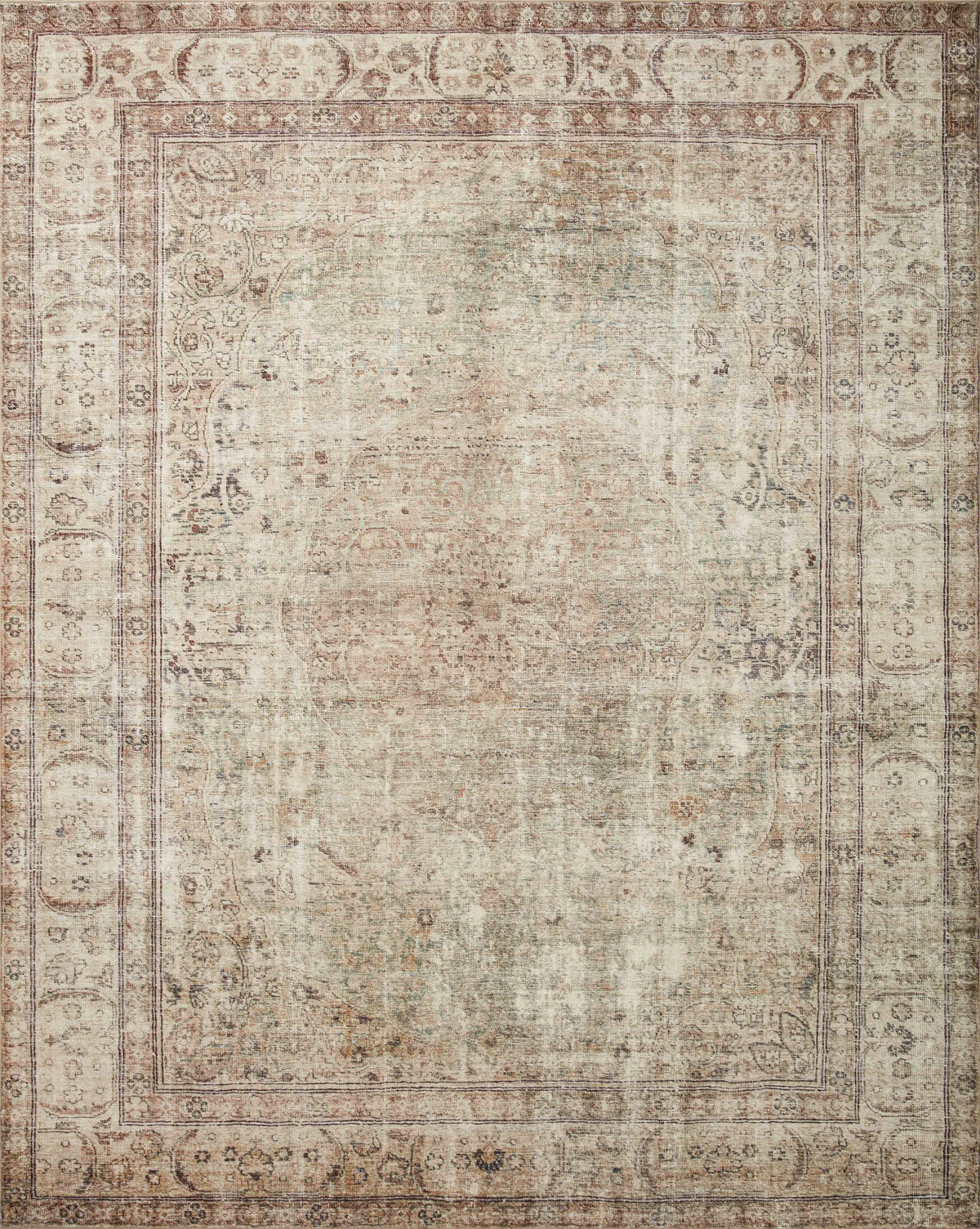 Loloi II Margot MAT - 01 Antique Sage Rug - 5 ft x 7 ft 6 in