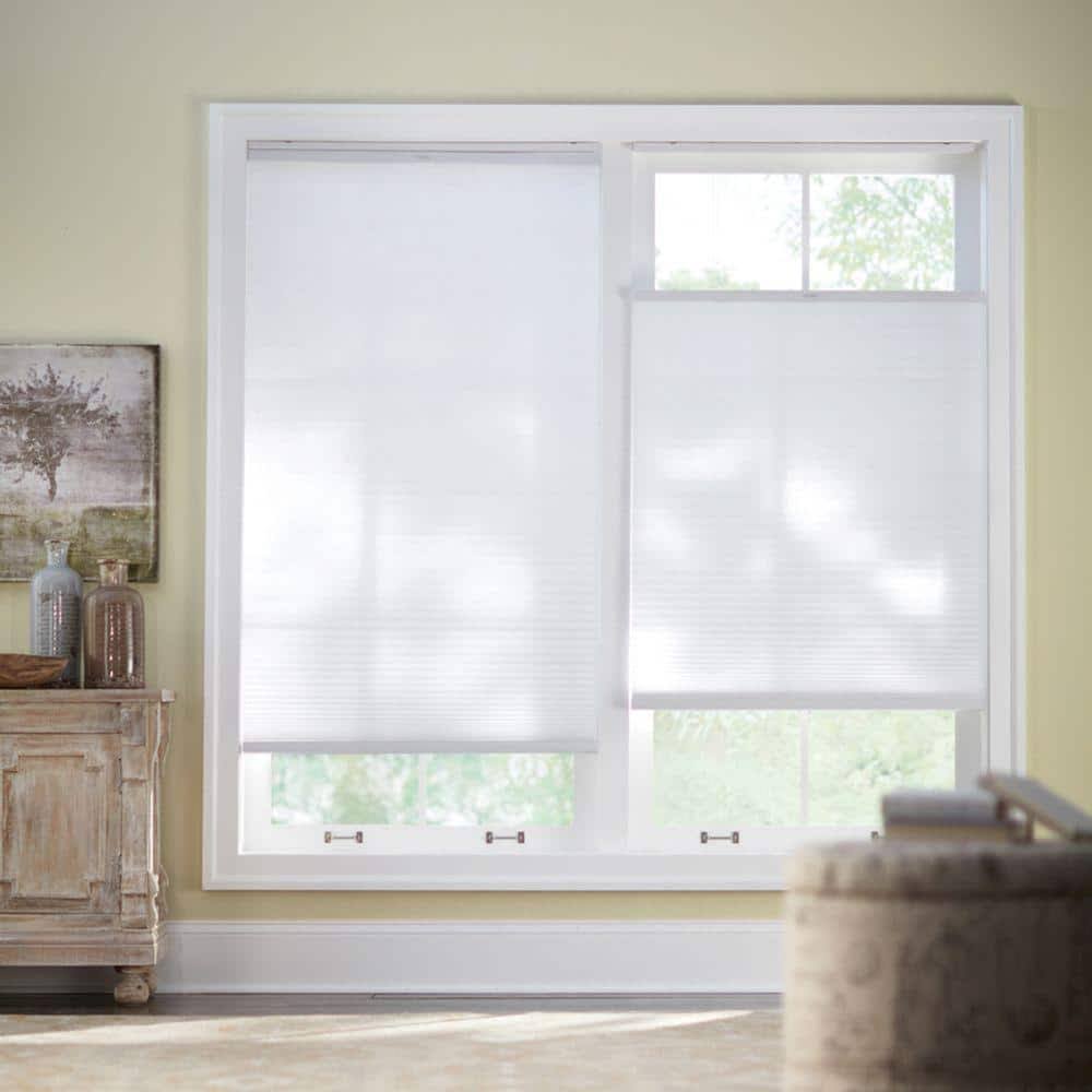 Home Decorators Collection Snow Drift Top Down Bottom Up Cordless Cellular Shade - 22.875 in. W x 48 in. L Actual Size 22.5 in.