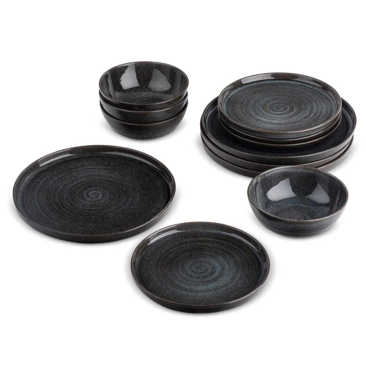 Yellowstone 12 - Piece Ceramic Dinnerware Set Rip Collection