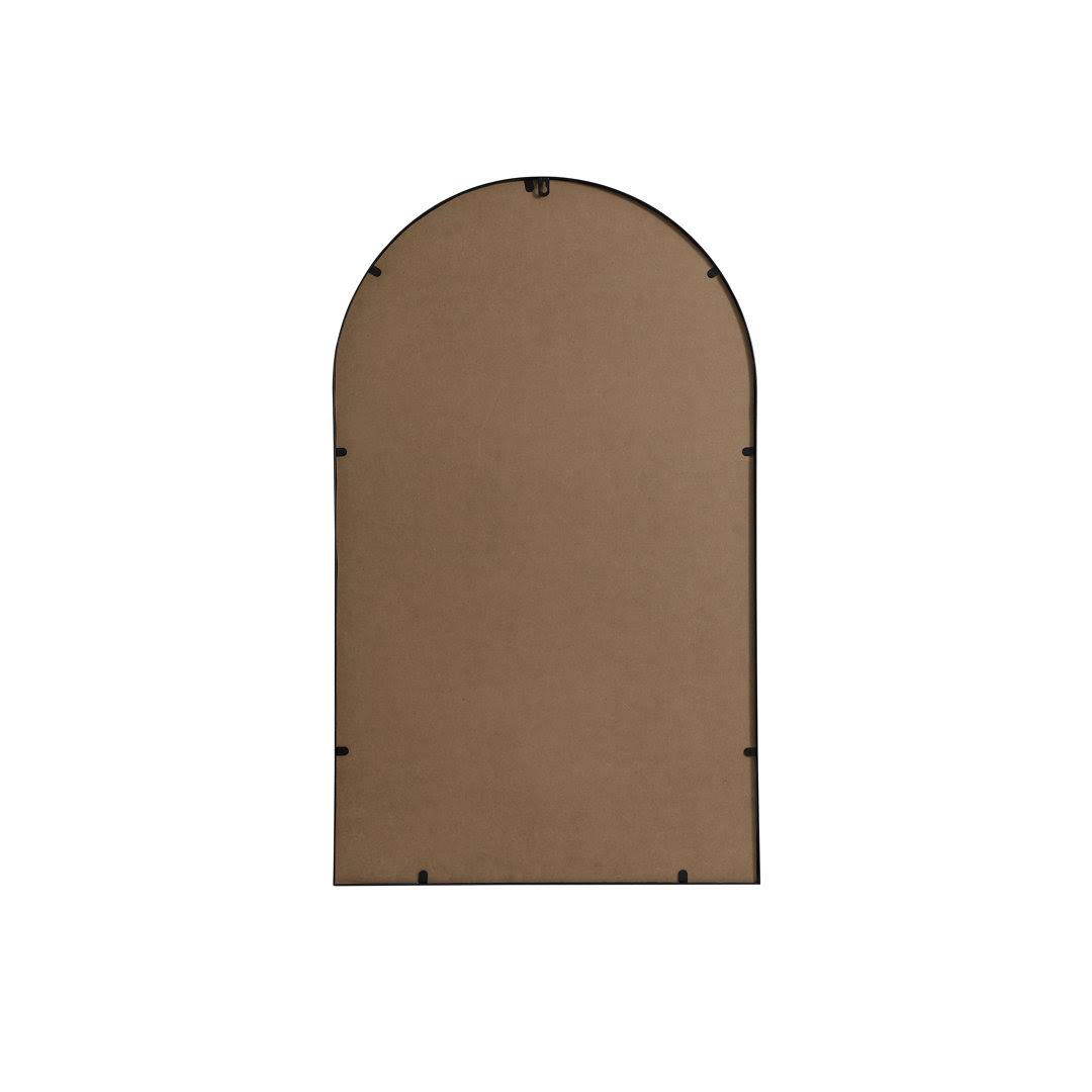 Sabine Arch Metal Wall Mirror Finish: Black, Size: 40" x 24"